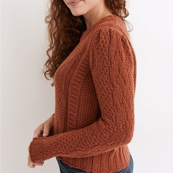 Madewell Ridgecrest Cable Pullover Wool-Blend Sweater. Pre-Owned. - Picture 2 of 11